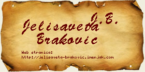 Jelisaveta Braković vizit kartica